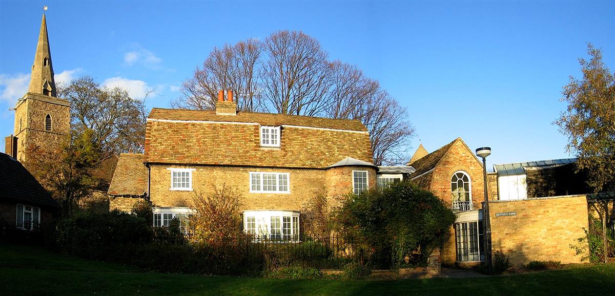 Kettle's Yard, the converted cottages and gallery extension on Castle Street, Cambridge